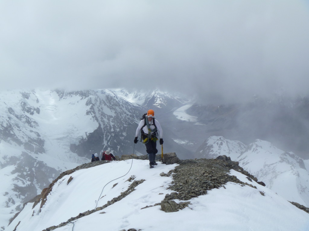 Nearing the summit of Kaitiaki Peak