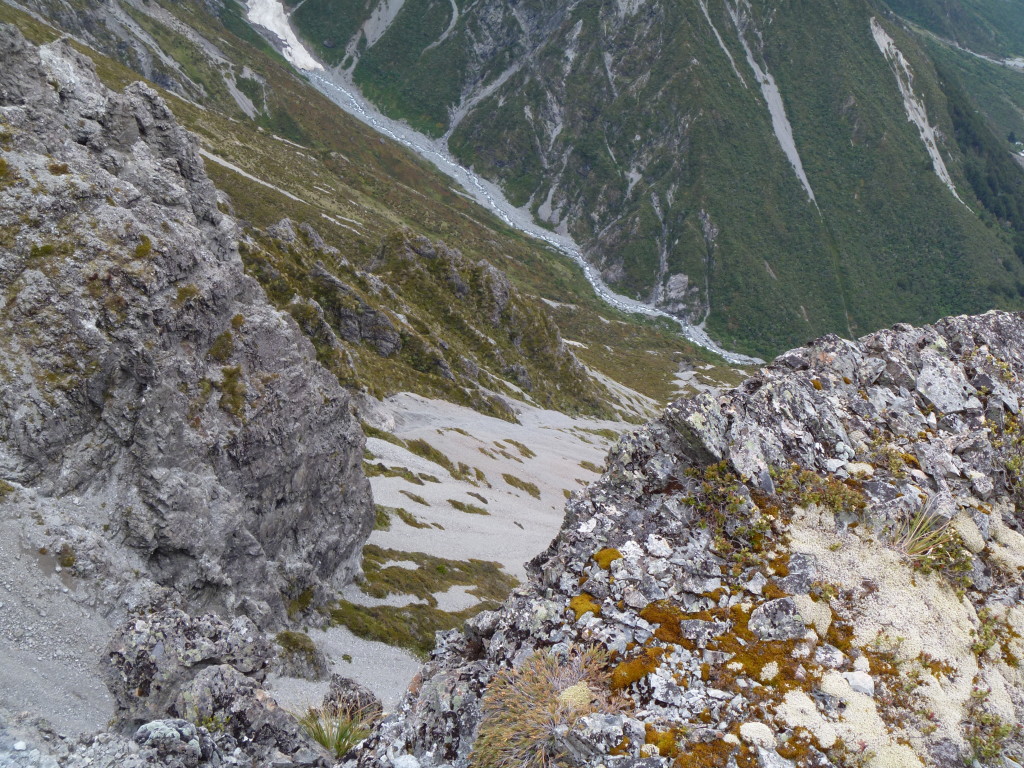 Scrambling up Mt Sebastopol