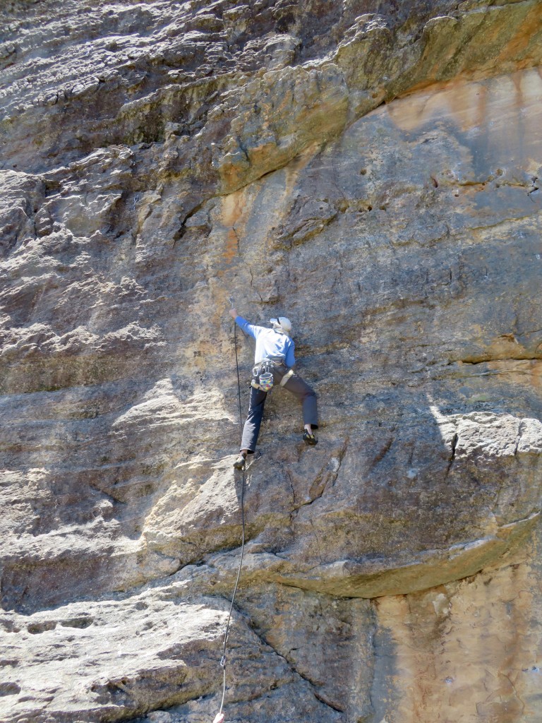 Mike easily cleaning the very facey and technical 'Nuclear Wasteland' (20*)