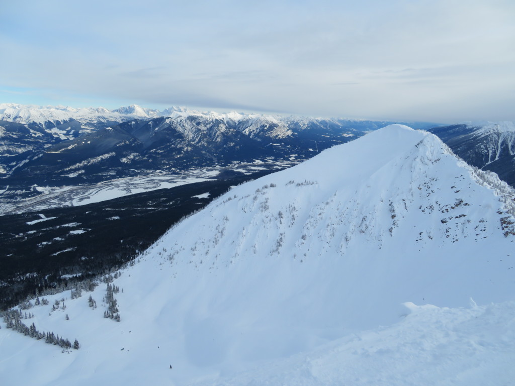 View of Terminator 2 ridge ("T2") from T1 ridge.