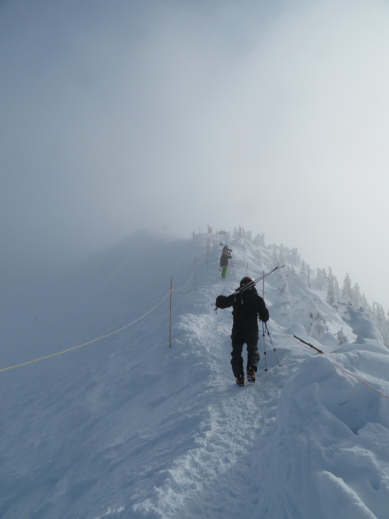 Reaching the top of of T2 ridge.