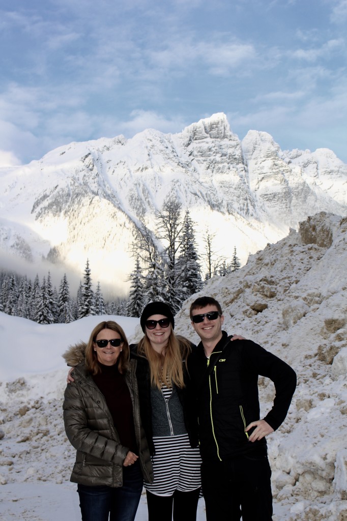 Family shot in Rogers Pass. Photos cannot do justice to the scale and beauty of the mountains here.